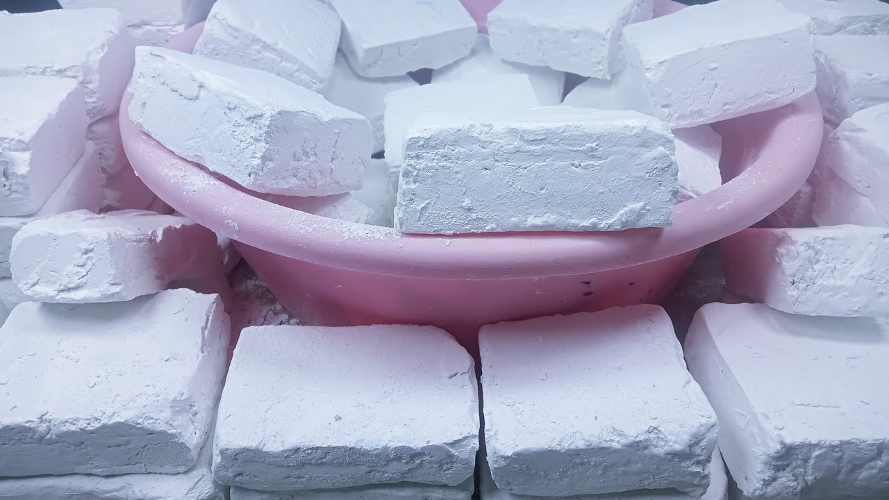 White Soft Homemade Gym chalk Blocks Mass Crush | Crunchy | Satisfying ...