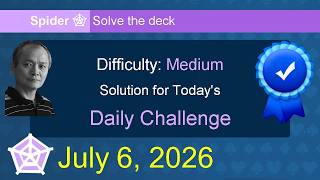 Microsoft Solitaire Collection: Spider - Medium - July 6, 2026