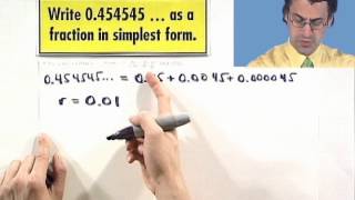 Writing A Repeated Decimal As A Fraction