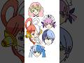 髪が2色に分かれているキャラをアルファベットだけで描いてみた! #shorts #art #drawing #イラスト