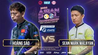 🔴 TRỰC TIẾP|HOÀNG SAO vs SEAN MARK MALAYAN |2026 Asian 9-Ball Men Pool Championship - S2 - LAST 32
