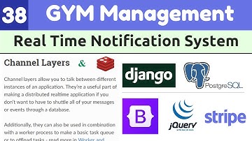 Django Full Course: Gym Management System #38|Websocket Real-Time Notification|Django Channels|Redis