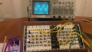 MRG FOLD, a VCA and a triangle wave