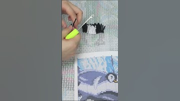 【Tutorial】Latch Hook Kits Carpet Making Process！#Latch hooking #crafting #crochet #shorts