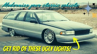 1991 - 1996 Chevy Impala Caprice bi-led headlight conversion