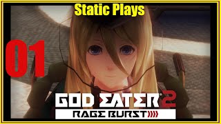 Let's Play God Eater 2 EP 01 (Training Day) First 30 minutes of gameplay