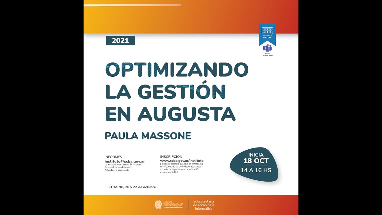 OPTIMIZANDO LA GESTIÓN EN AUGUSTA (OCTUBRE)  III