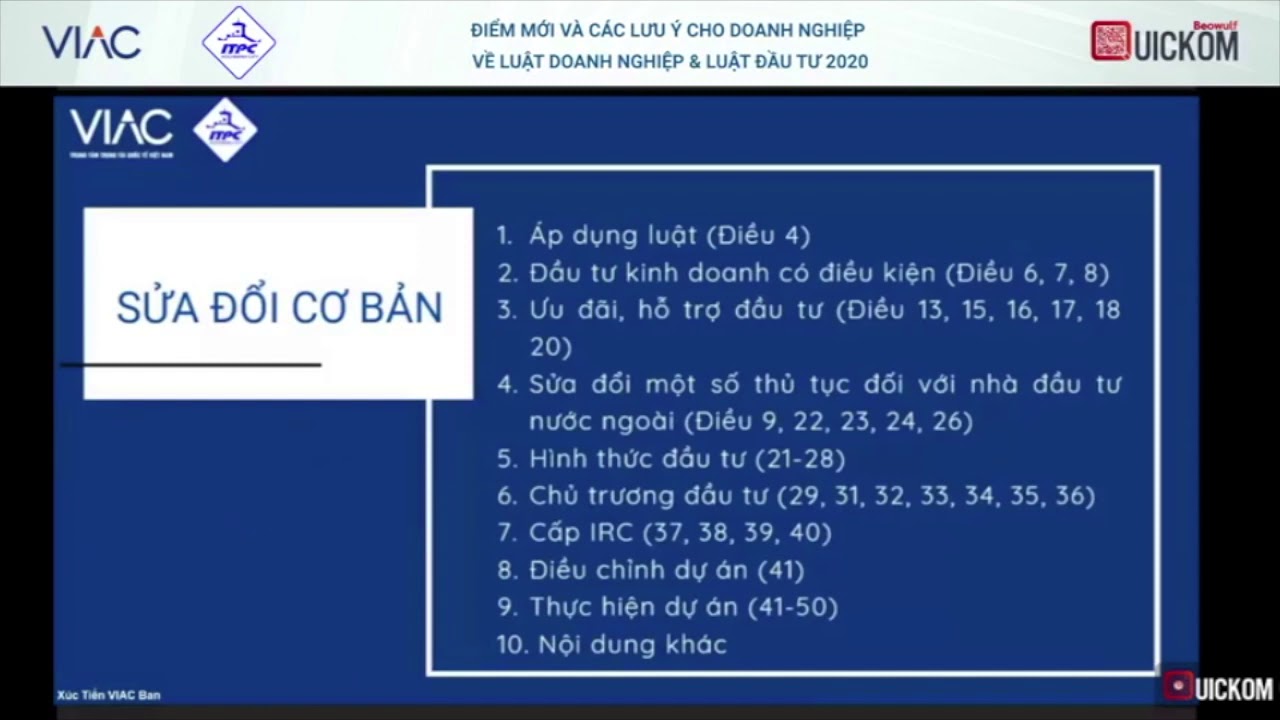 4. Những sửa đổi cơ bản của Luật dầu tư 2020 | Ông... - youtube