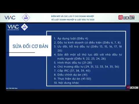 Video 4. Những sửa đổi cơ bản của Luật dầu tư 2020 | Ông... - youtube