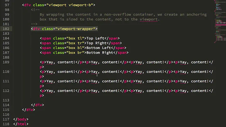 Using Position Absolute Inside A Scrolling Overflow Container