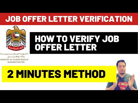 Job offer letter UAE MOL check online - How to check if Offer Letter is Genuine or not?