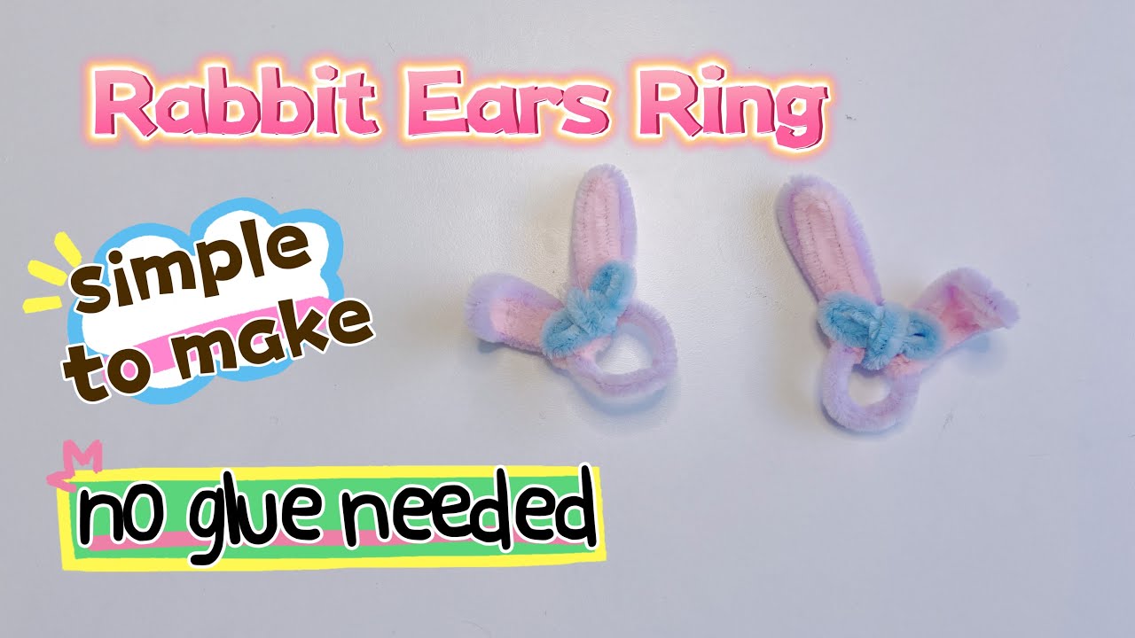 How to Make Bunny Ears Rings with Pipe Cleaners Easy DIY Gift for Kids