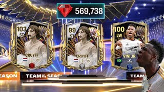 TOTS CRUYFF PACKED 103 OVR! INSANE TOTS PACK OPENING | MAKING EASY COINS | FC MOBILE TEAM GAMEPLAY