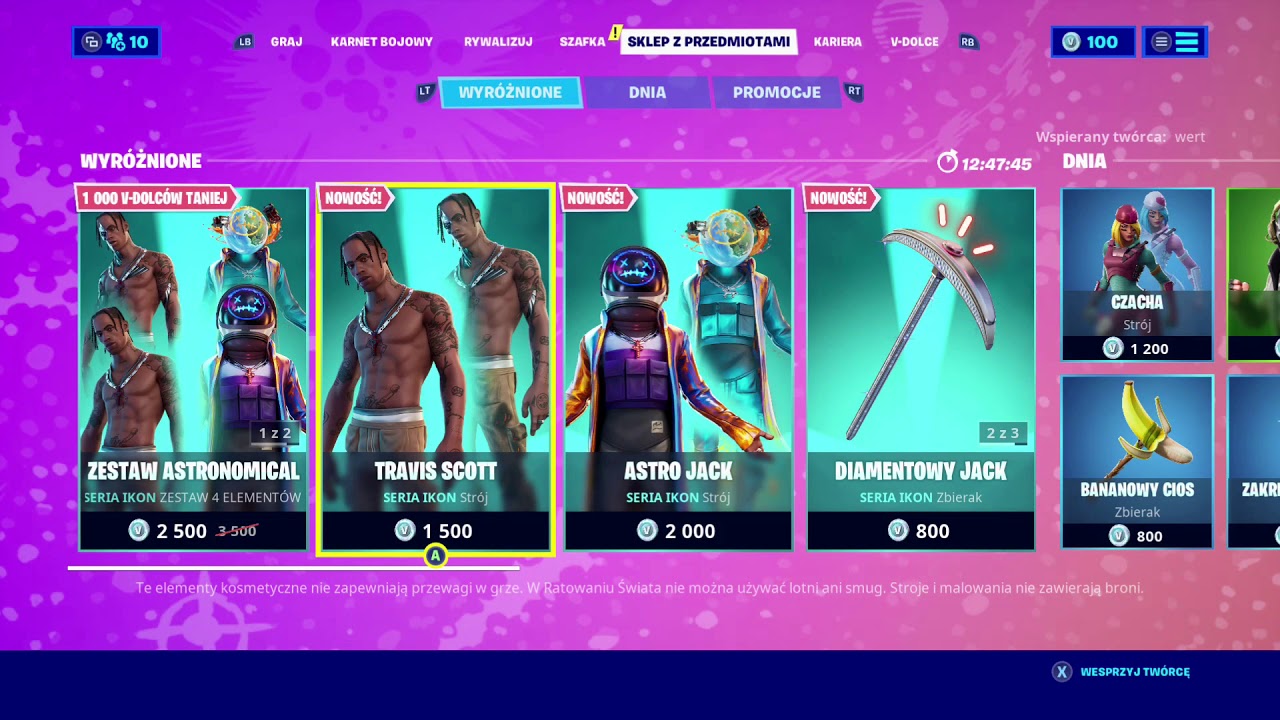 Kiedy Będą Piłkarki W Sklepie Fortnite Nowość cały pakiet TRAVISA SCOTTA w sklepie fortnite 22-04-2020 - YouTube
