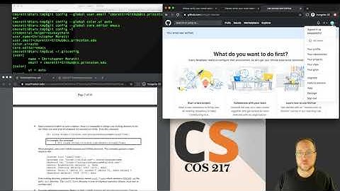 COS 217 Fall 2020 Lecture 2 Supplement - A0 Git Walkthrough