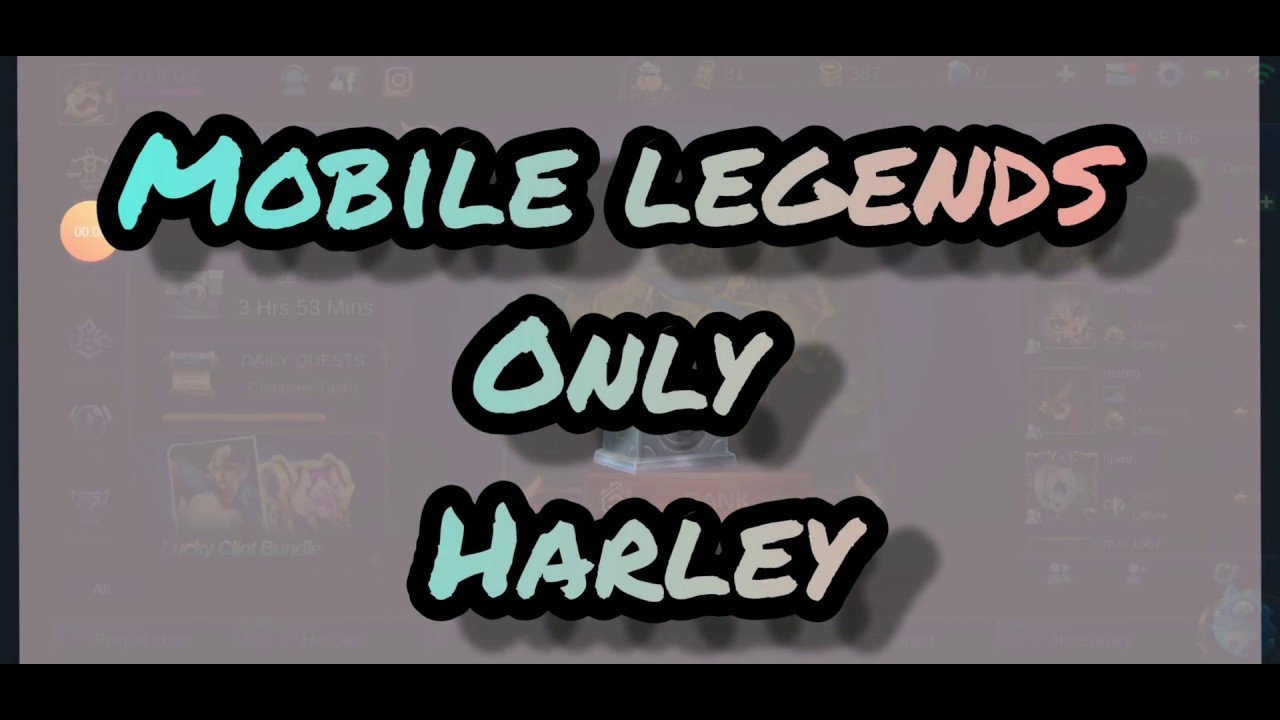 mobile legends gameplay #harley #1st time with this character - YouTube