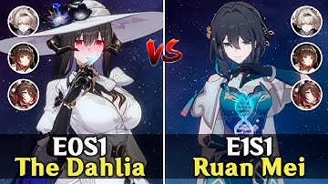 Dahlia E0S1 vs Ruan Mei E1S1 with Firefly E0S1 Showcase Comparison - HSR Beta 3.8
