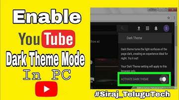 How To Enable YouTube Dark Theme Mode in PC ||Telugu||