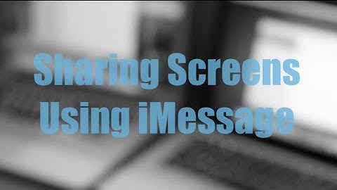 How to Share Screens Remotely using iMessage | Mac OSX