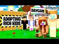 PARENTS Trapped RICH KIDS ONLY Inside a Creepy Daycare! - A Minecraft Baby Movie