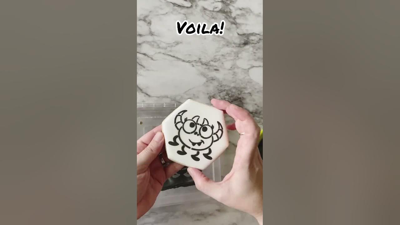 PYO cookie demo.. I'm using the Sweet Stencil Holder to make these PYO  cookies. It helps achieve perfect stenciling. For the paint palette, I'm  using gel, By Emma's Sweets