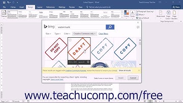 Word 2016 Tutorial Creating Custom Watermarks Microsoft Training