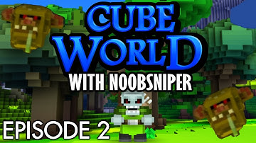 TROLLS AND NEW BIOMES | Cube World with NoobSniper Episode 2