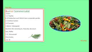 Немецкий язык по *бабушкиным рецептам*. *Omas Rezepte* BUNTER SOMMERSALAT Немецкий язык по *бабушкиным рецептам*. *Omas Rezepte* BUNTER SOMMERSALAT