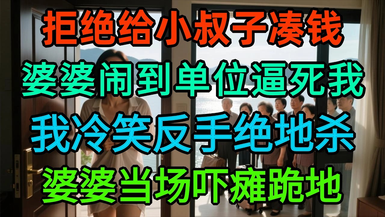 我拒绝给小叔子凑彩礼，婆婆骂我冷血还闹到单位威胁：不给钱你也别想好过！我冷笑反击，她当场吓瘫！