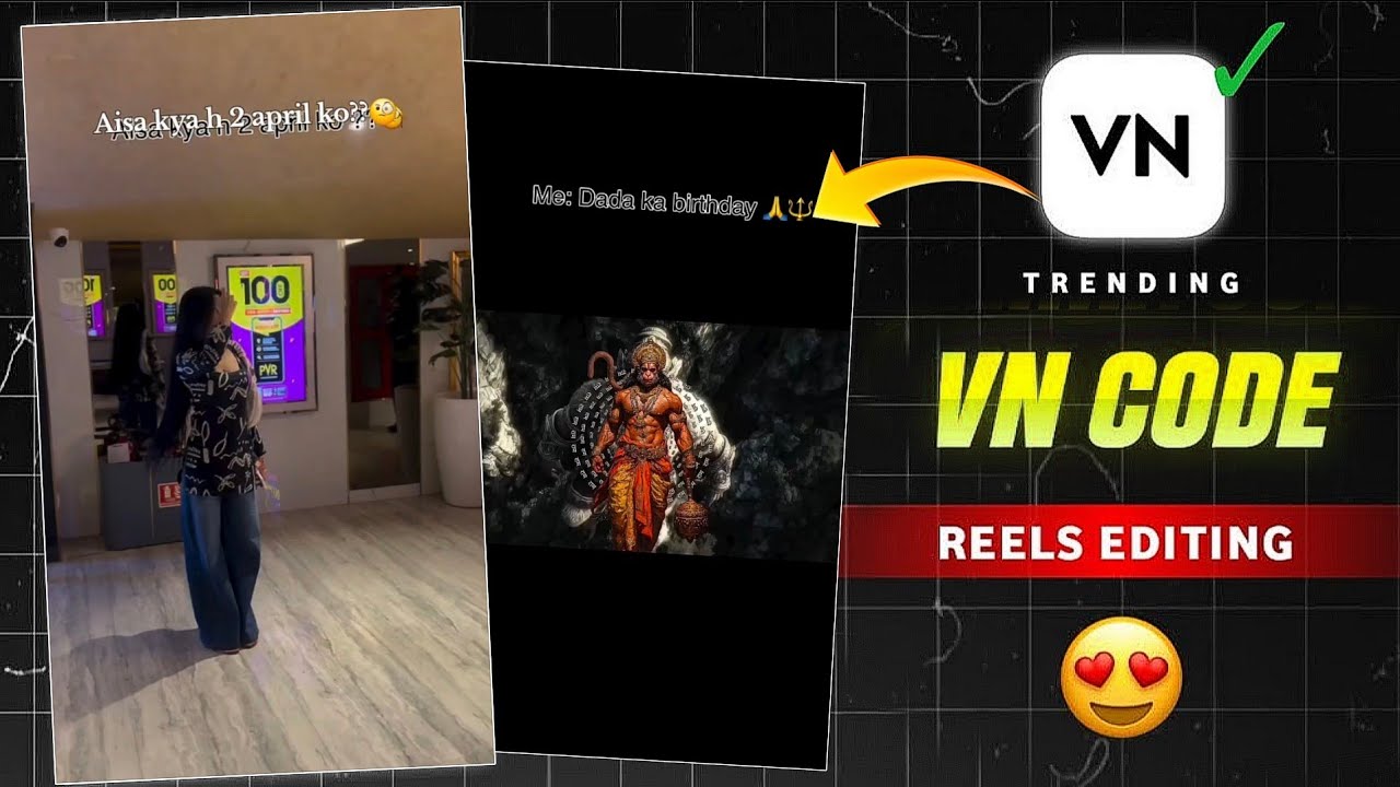 New Trending Vn Code reels editing | Viral song vn template | Hanuman ...