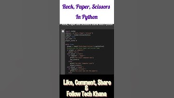 Rock, Paper, Scissors Project In Python #pythontutorial #pythonforbeginners #pythonprogramming