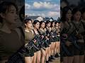 Cute Army girl's with weapon #shorts #youtubeshorts