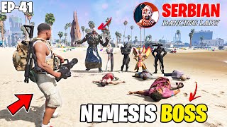 FRANKLIN FIGHT TO SURVIVE ZOMBIE APOCALYPSE OF NEMESIS & SERBIAN DANCING LADY IN GTA 5 (EP-41)