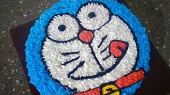 Cara menghias kue ulang tahun, doraemon - Durasi: 9.08. 