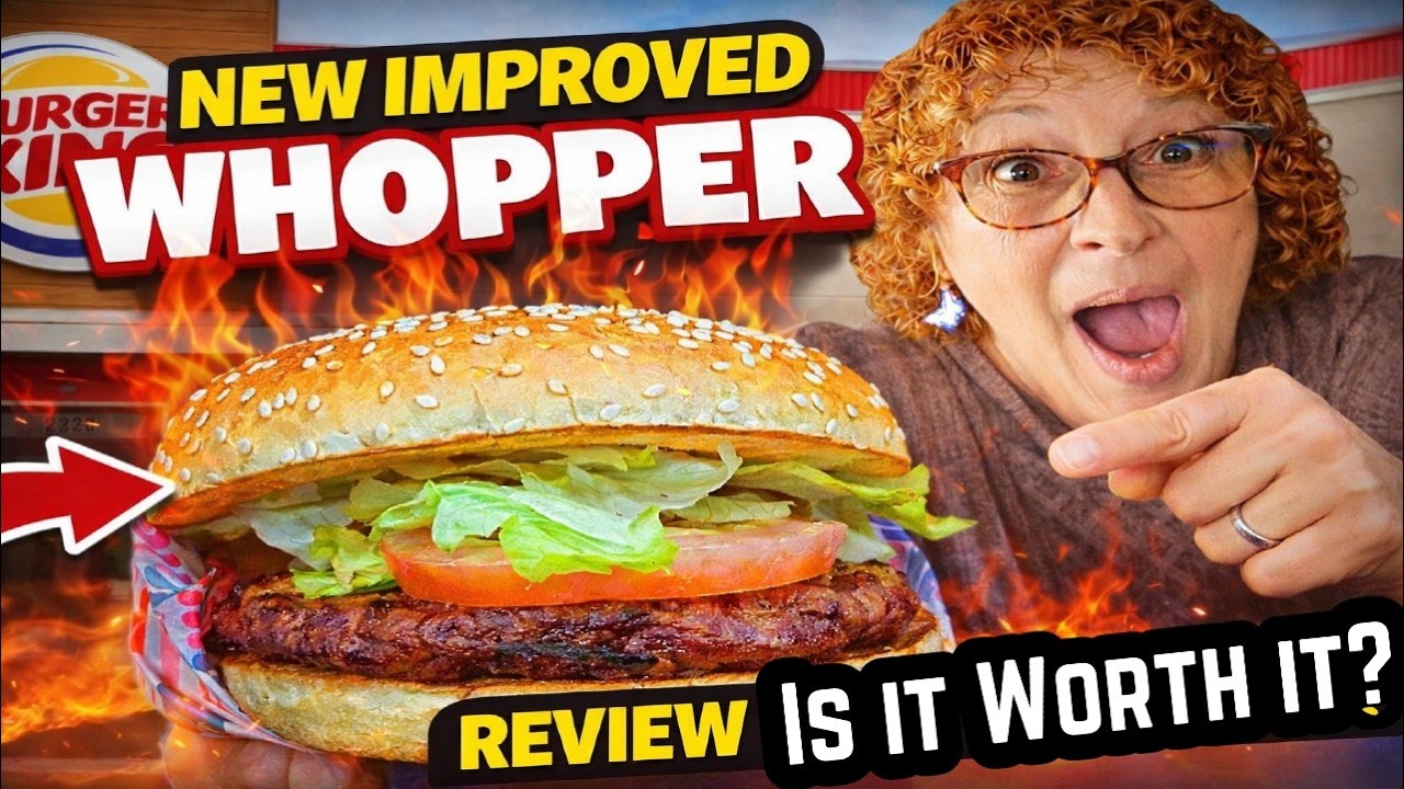 Eating Burger King’s “New Improved” Whopper — Better or BIG Mistake?! Taste Test in Kathleen!