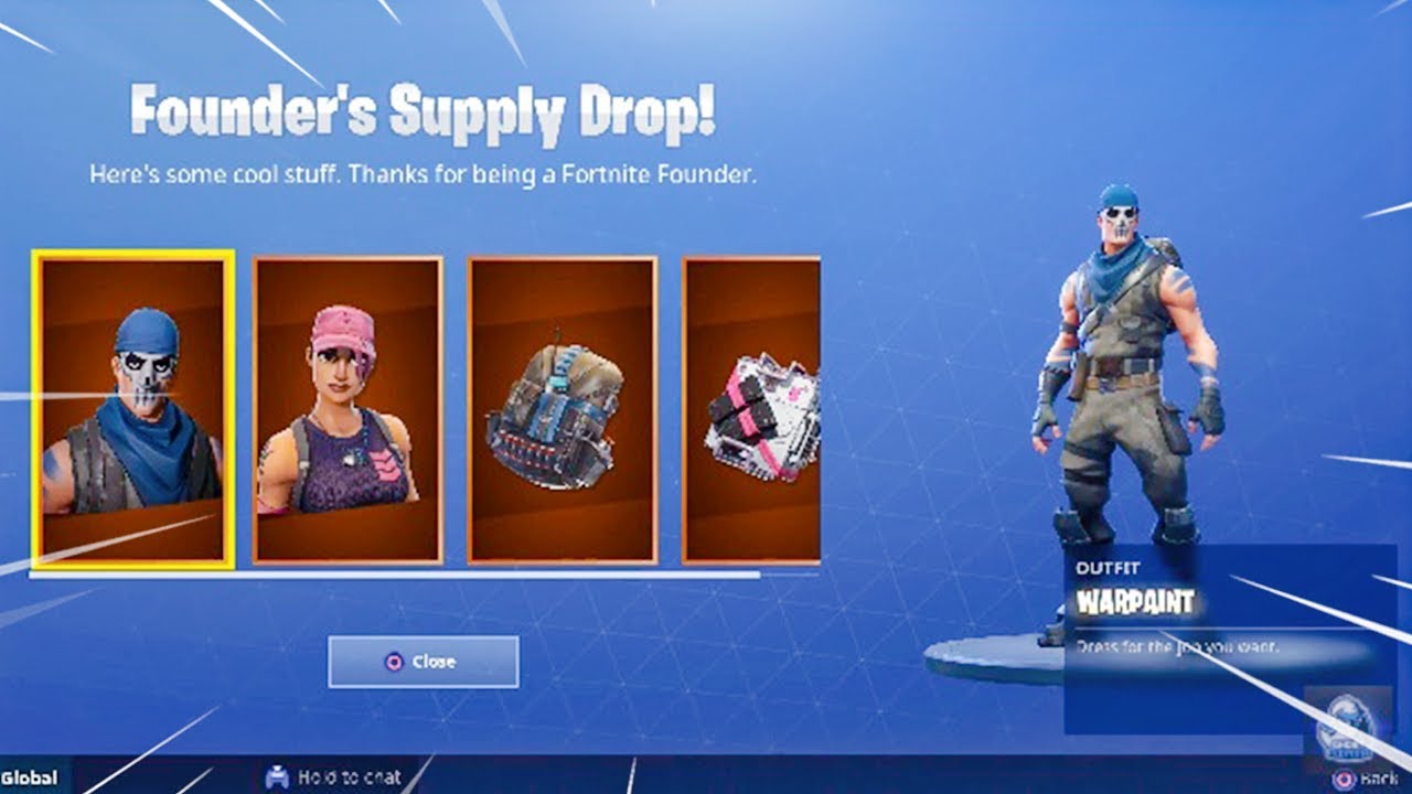 fortnite founders pack code