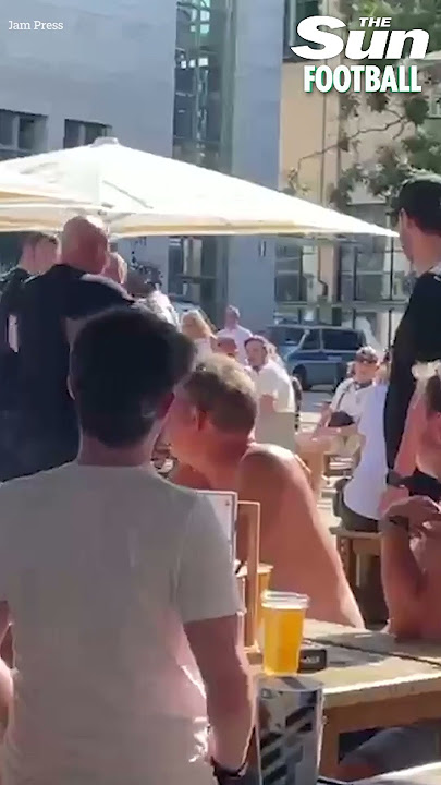 England fans hilarious response to German cops taking their football #euro2024  #semifinal #england