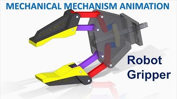 Robot Gripper Mechanism Using Screw | Mechanical Mechanism Animation