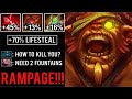 WTF 1v5 CAN'T KILL +70% Lifesteal +110 HP/s Regen Unkillable Bristleback RAMPAGE 7.31 Dota 2