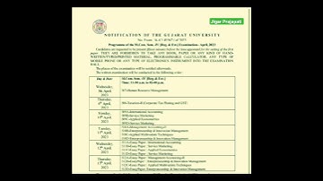 M.com sem 4 | exam time table April 2023 #exam #gujaratuniversity #mcom #shorts #jp #new