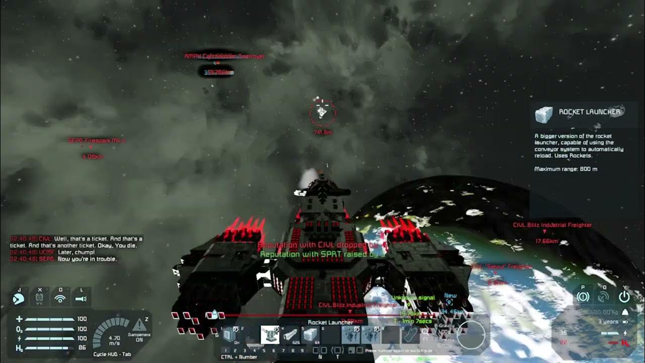 Space engineers test1 artillery gatling gun YouTube