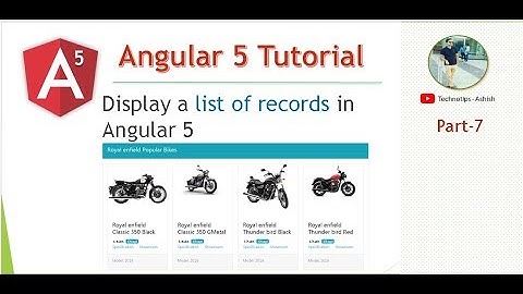 Part 7 - Display a List of Records in Angular 5 | Bike List
