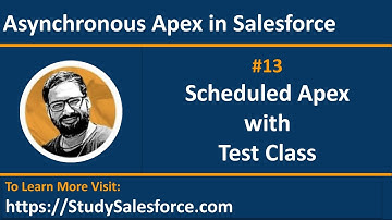 13 Example Scheduled Apex w/ Test Class | Asynchronous Apex | Salesforce Development Training Videos