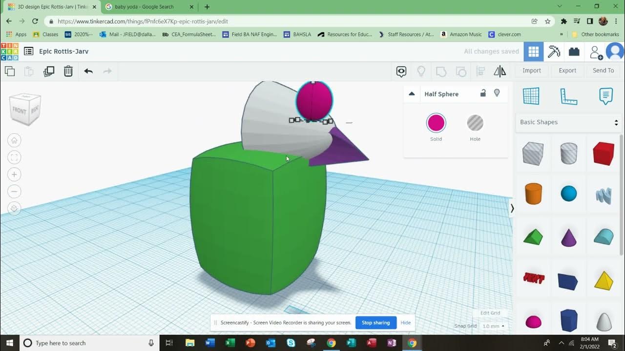Baby Yoda Tinkercad YouTube