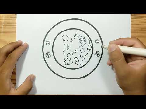 How to draw CHELSEA LOGO