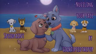 Nuzzling your face - by Lightspeedthepup | Paw Patrol | Speedpaint