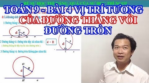 TOÁN 9 - BÀI 4 VỊ TRÍ TƯƠNG ĐỐI CỦA ĐƯỜNG THẲNG VỚI ĐƯỜNG TRÒN