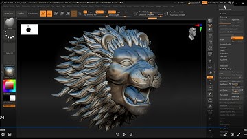 lion head 3d model for CNC | lion head 3d for jewelry cad design | zbrush tutorials