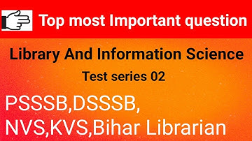 Library and Information Science : Top most important question series 02 by Vipin Bangar