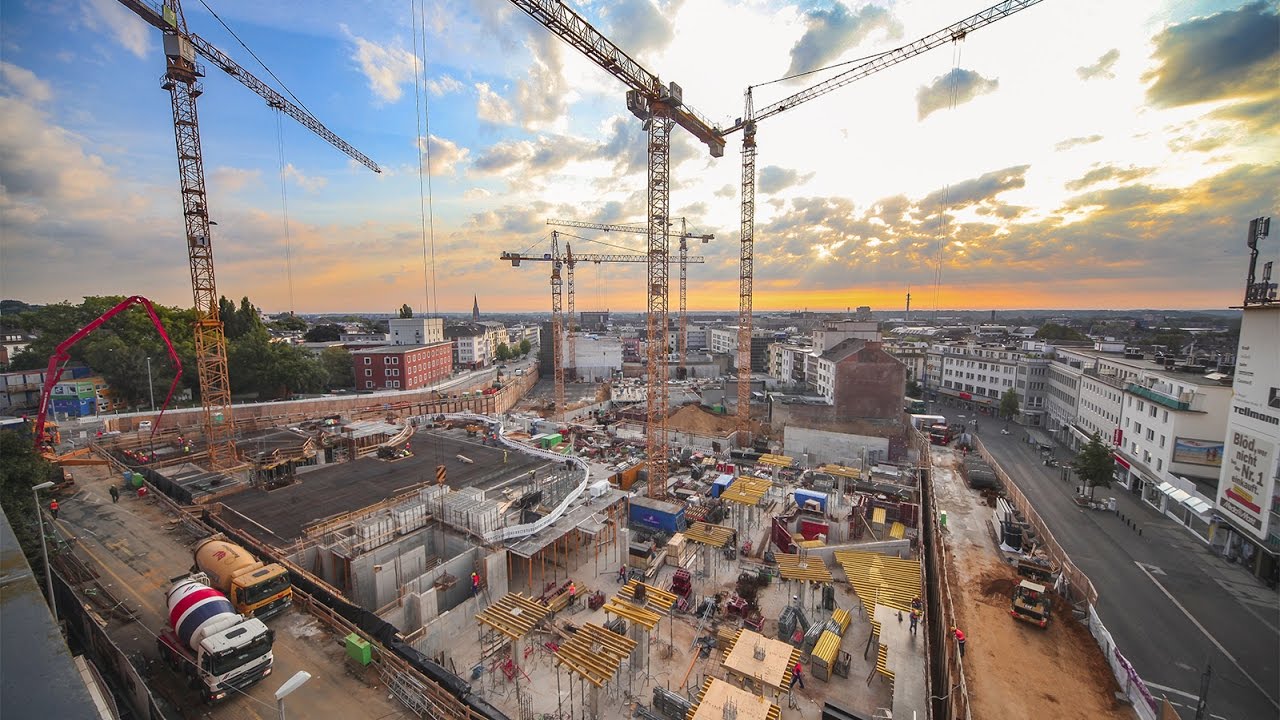 construction site time lapse shopping mall | Minto Mönchengladbach - MFI